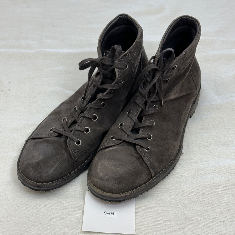 John Varvatos USA Grey Suede Portland Monkey Boots Men's 12